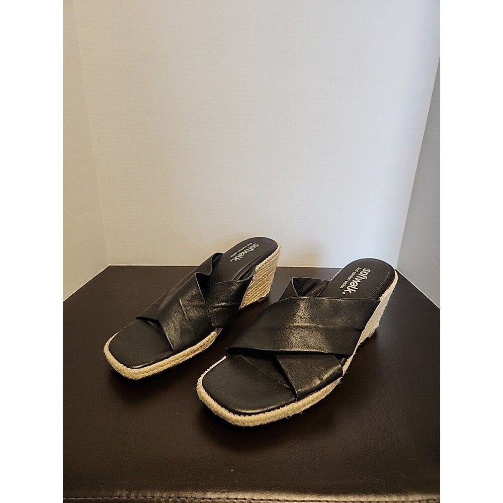 SoftWalk Hastings Espadrille Platform Wedge Slide Sandal (Women) Sz10.5